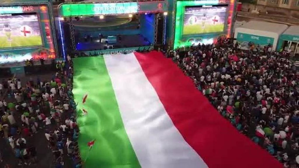 Italia Inghilterra Europei 2021 Piazza del Popolo