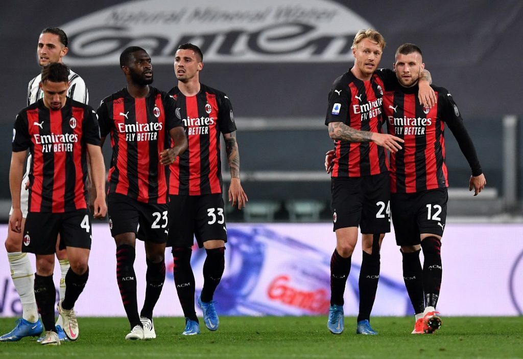 Milan esultanza allo Juventus Stadium
