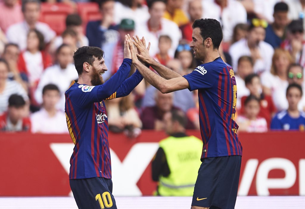 Sergio Busquets Lionel Messi