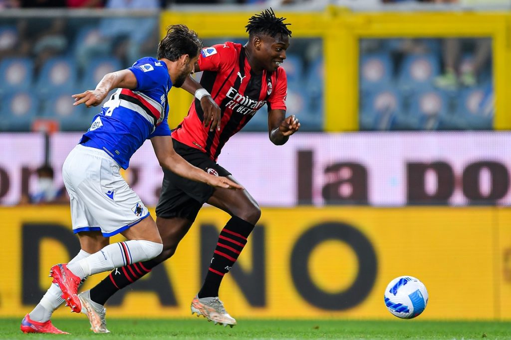 Rafael Leao durante Sampdoria-Milan