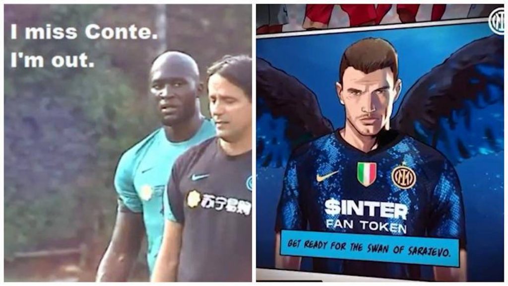Lukaku Dzeko Inter social