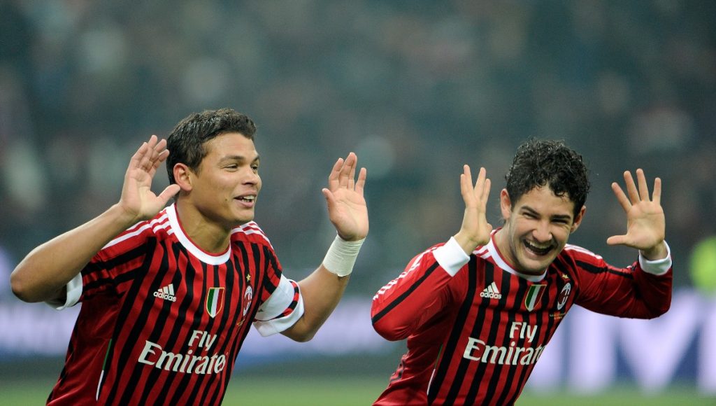 Pato e Thiago Silva, ex calciatori del Milan