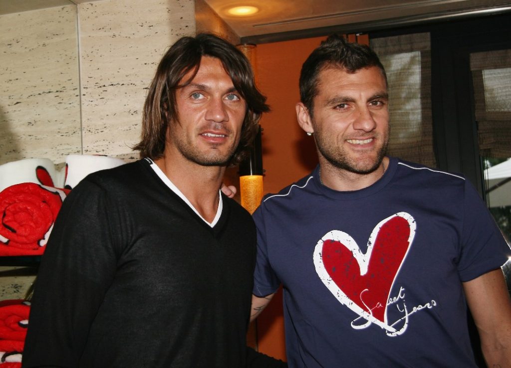 Paolo Maldini e Christian Vieri alla presentazione della linea Sweet Years