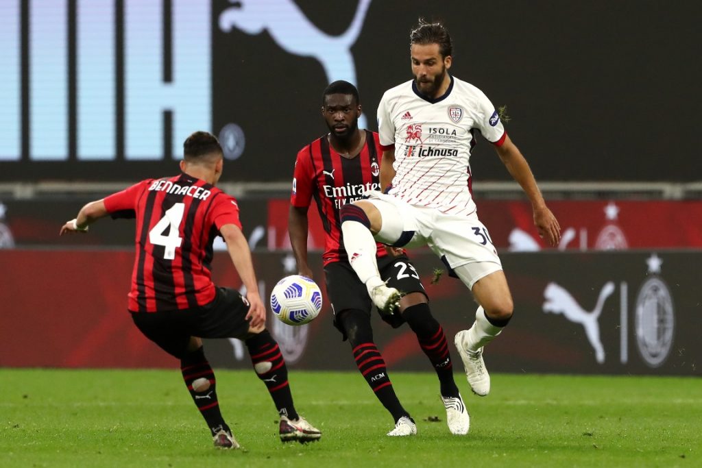 Pavoletti, Bennacer e Tomori in Milan-Cagliari