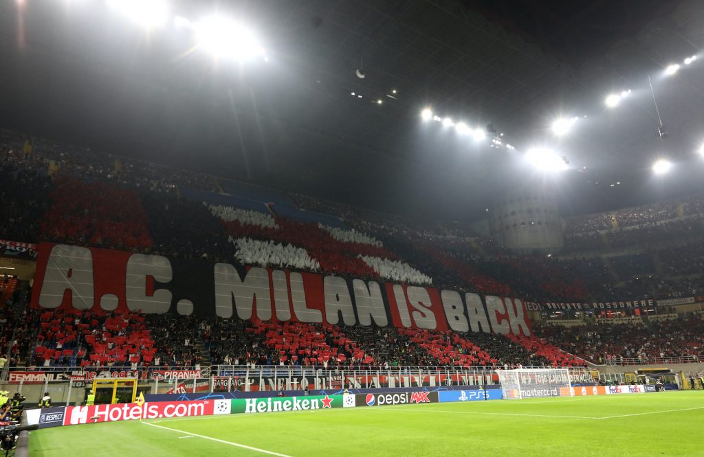 Curva Sud AC Milan Milan-Atlético Madrid Champions League
