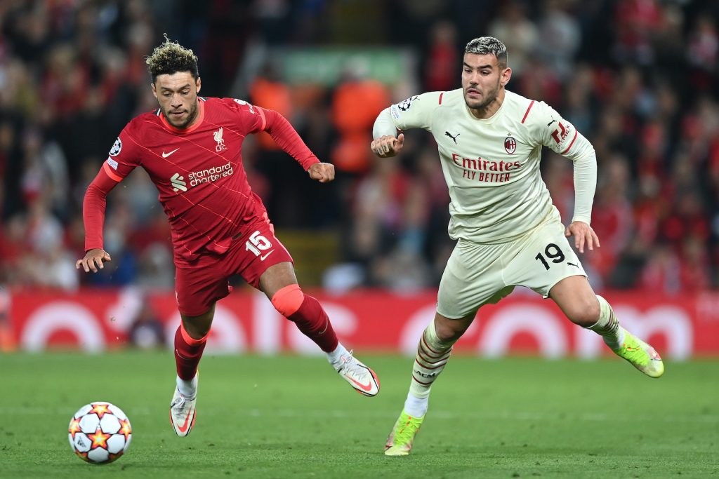 Theo Hernández AC Milan Liverpool-Milan Champions League 2021-2022