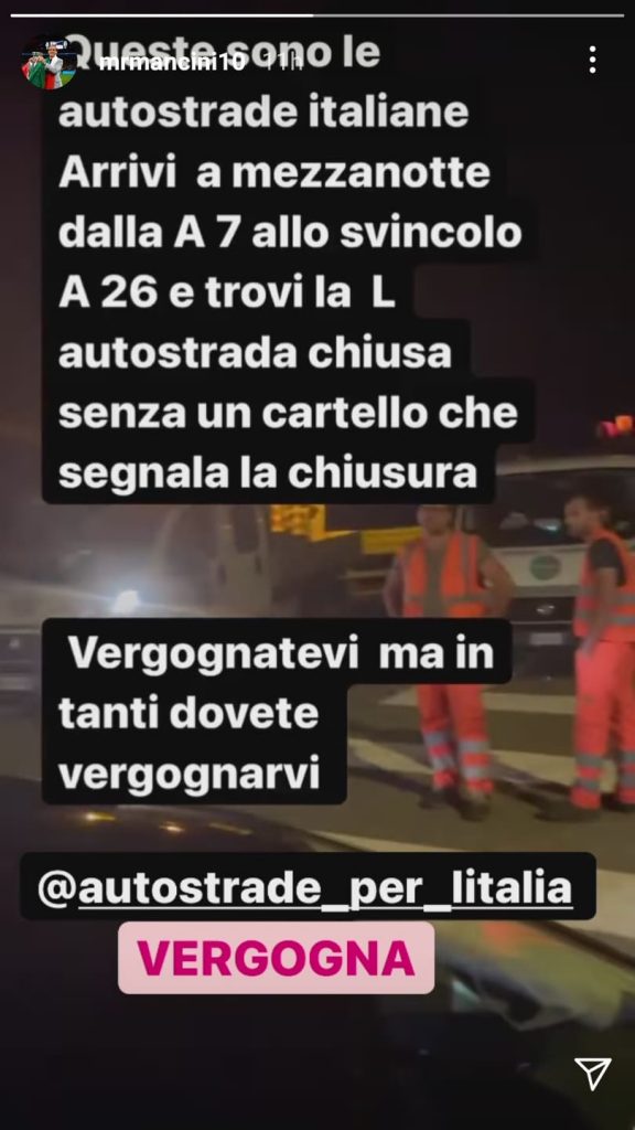 Mancini contro Autostrade italiane