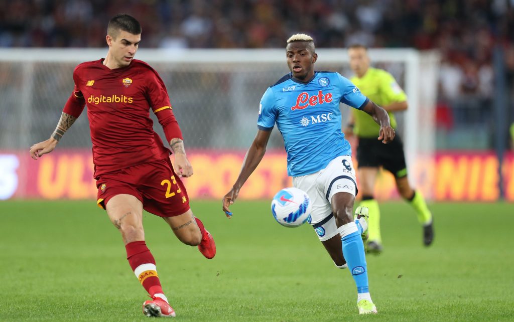 Mancini Osimhen Roma-Napoli Serie A 2021-2022