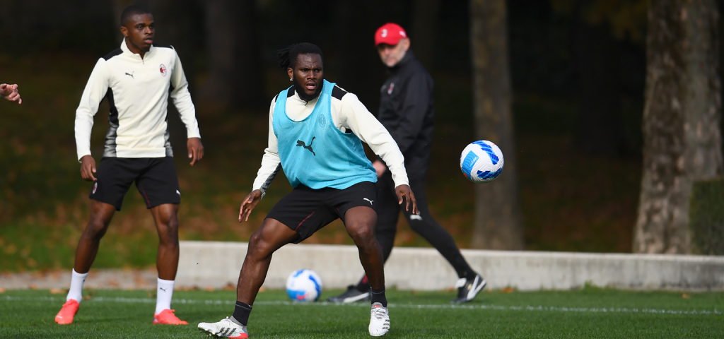 Milan Kessie a Milanello in allenamento (AC Milan)