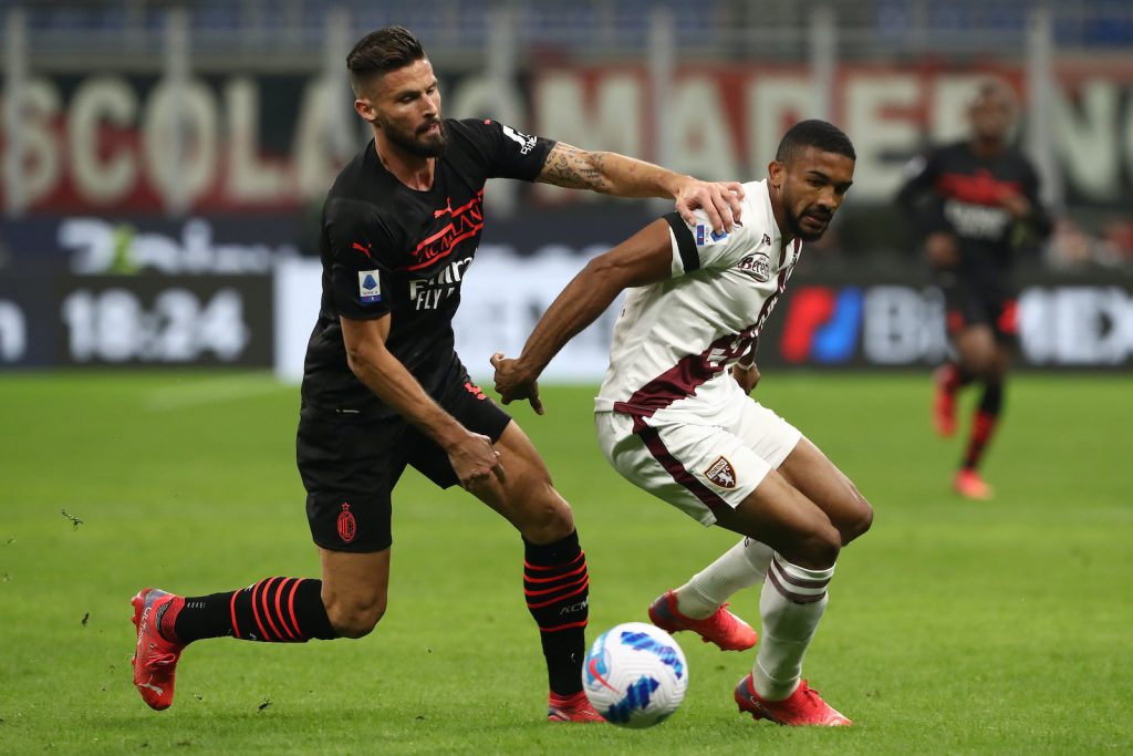 Giroud Bremer Milan-Torino Serie A 2021-2022