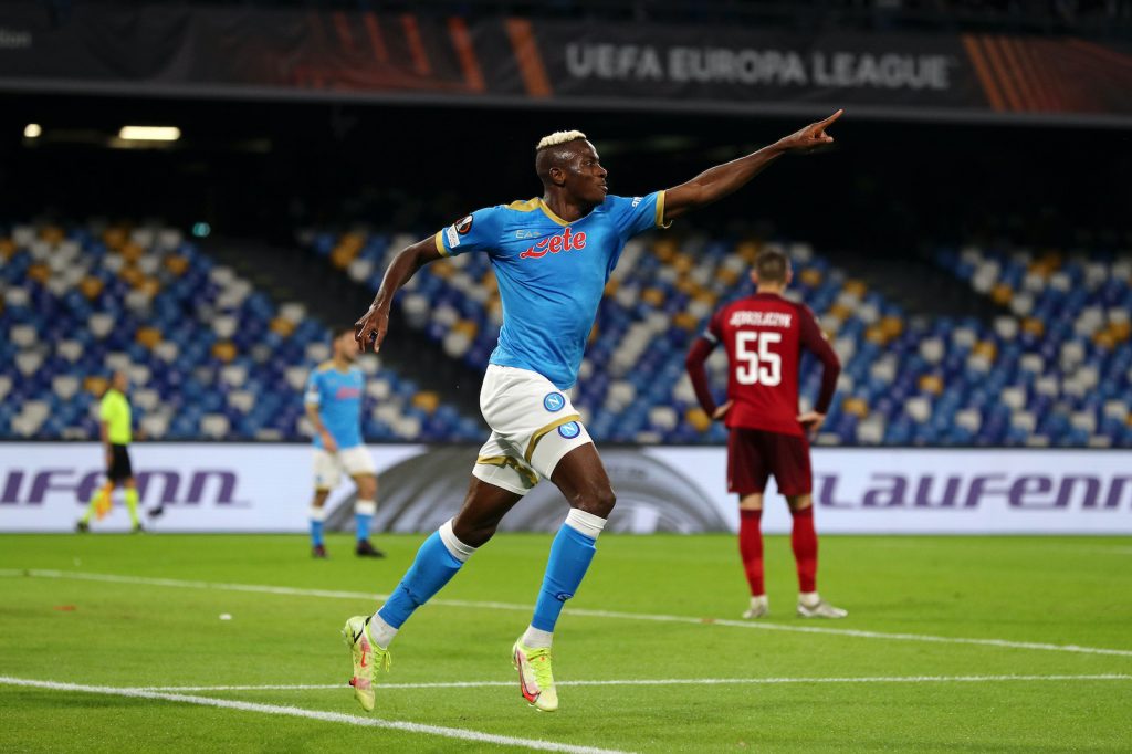 Osimhen Napoli-Legia Varsavia 3-0 Europa League 2021-2022