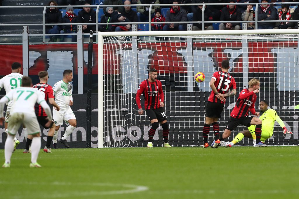 gol Scamacca Milan-Sassuolo 1-3 Serie A 2022-2023