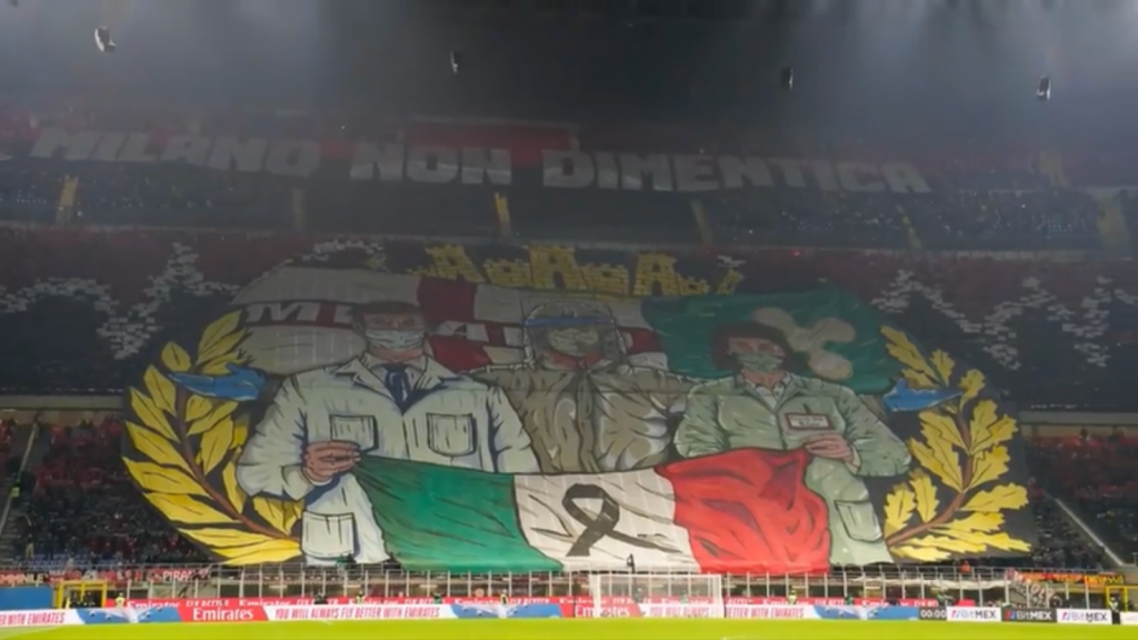 Derby Milan-Inter, le coreografie delle curve