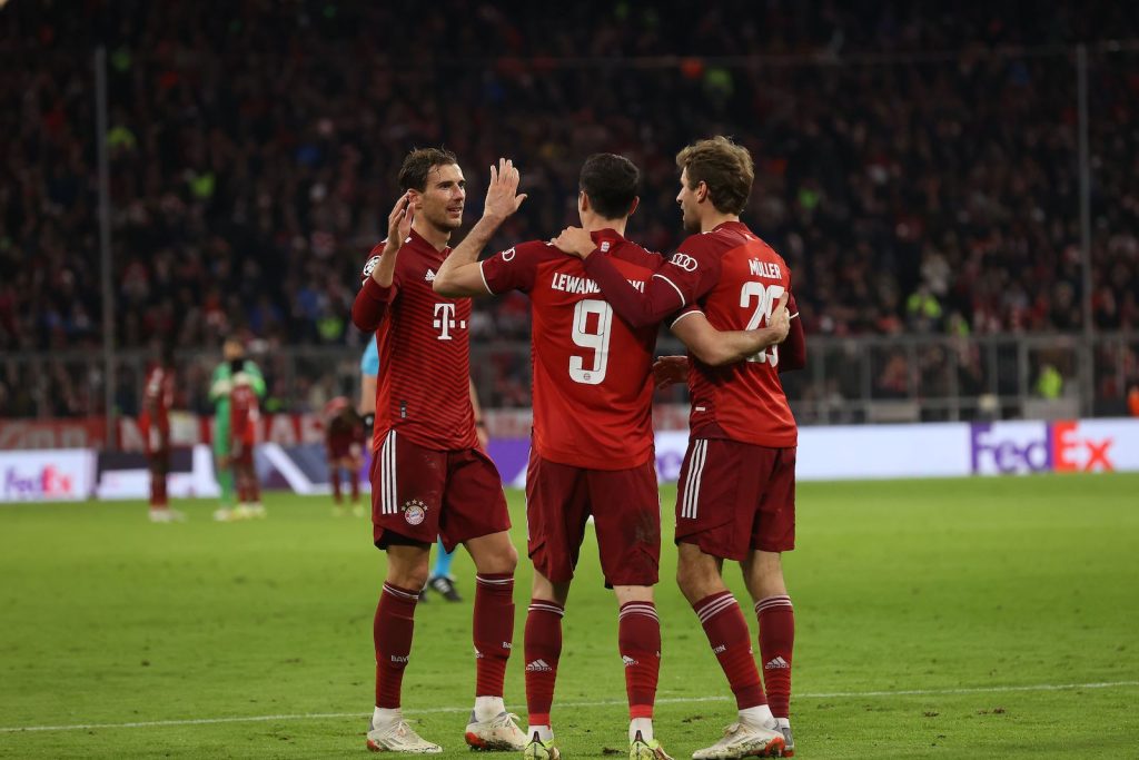 Bayern Monaco-Benfica 5-2 Champions League 2021-2022 Lewandowski