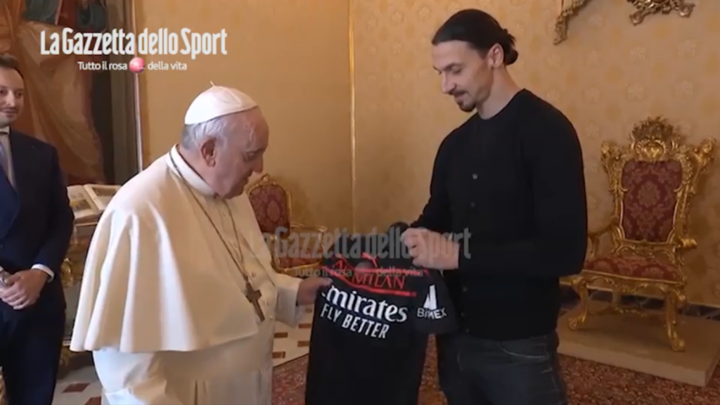 Zlatan Ibrahimovic e Papa Francesco