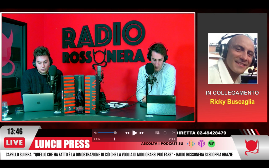 Ricky Buscaglia su Radio Rossonera