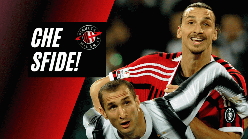 Zlatan Ibrahimovic e Giorgio Chiellini, giocatori di Milan e Juventus (getty images)