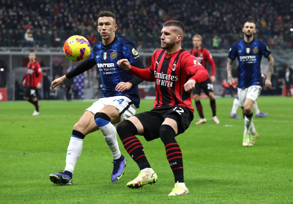 Perisic Rebic Milan-Inter 1-1 Serie A 2021-2022