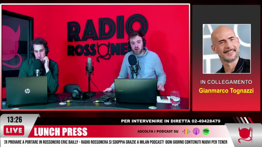 Milan, Gianmarco Tognazzi su Florenzi e Bakayoko a Radio Rossonera nella video news AC Milan