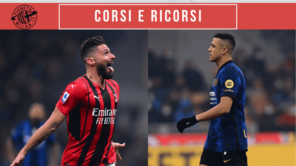 Olivier Giroud e Alexis Sanchez, attaccanti di Milan e Inter (getty images)