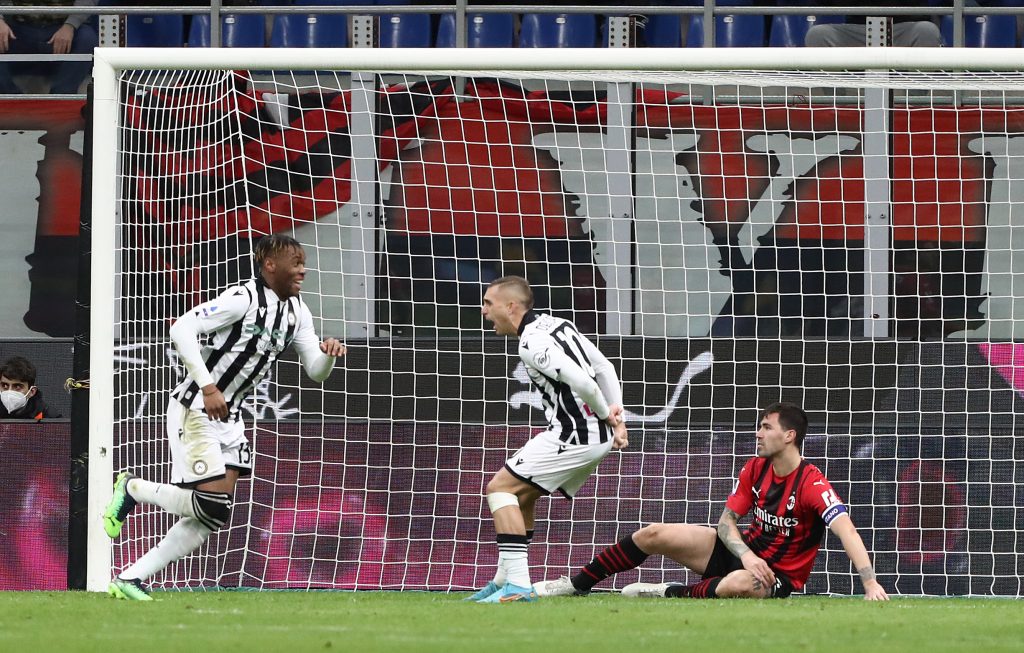 Milan-Udinese 1-1 Serie A 2021-2022 gol Udogie
