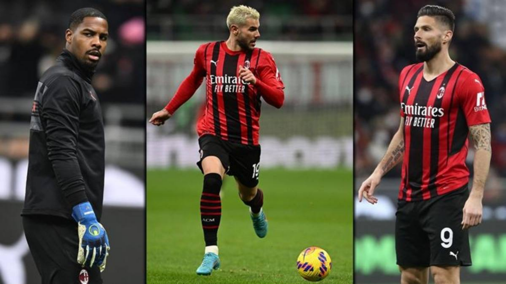 Mike Maignan, Theo Hernandez, Olivier Giroud