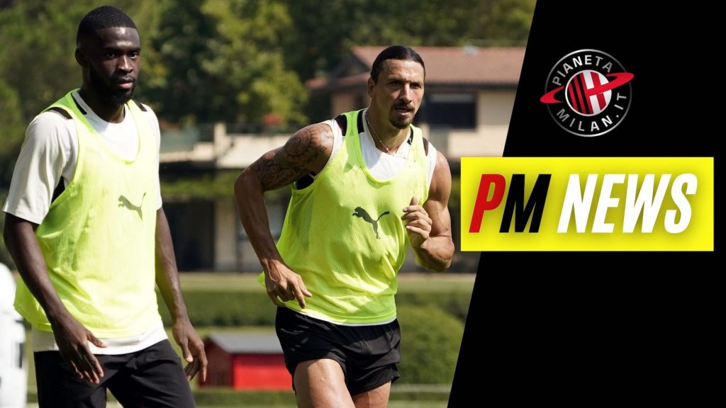 Tomori Ibrahimovic AC Milan allenamento Milanello