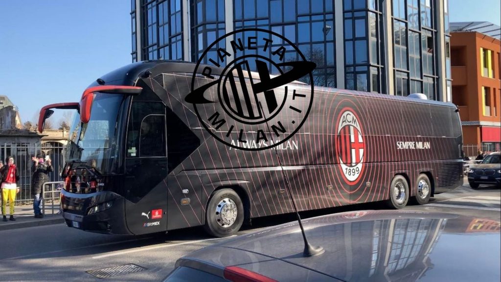 Milan-Sampdoria pullman AC Milan San Siro