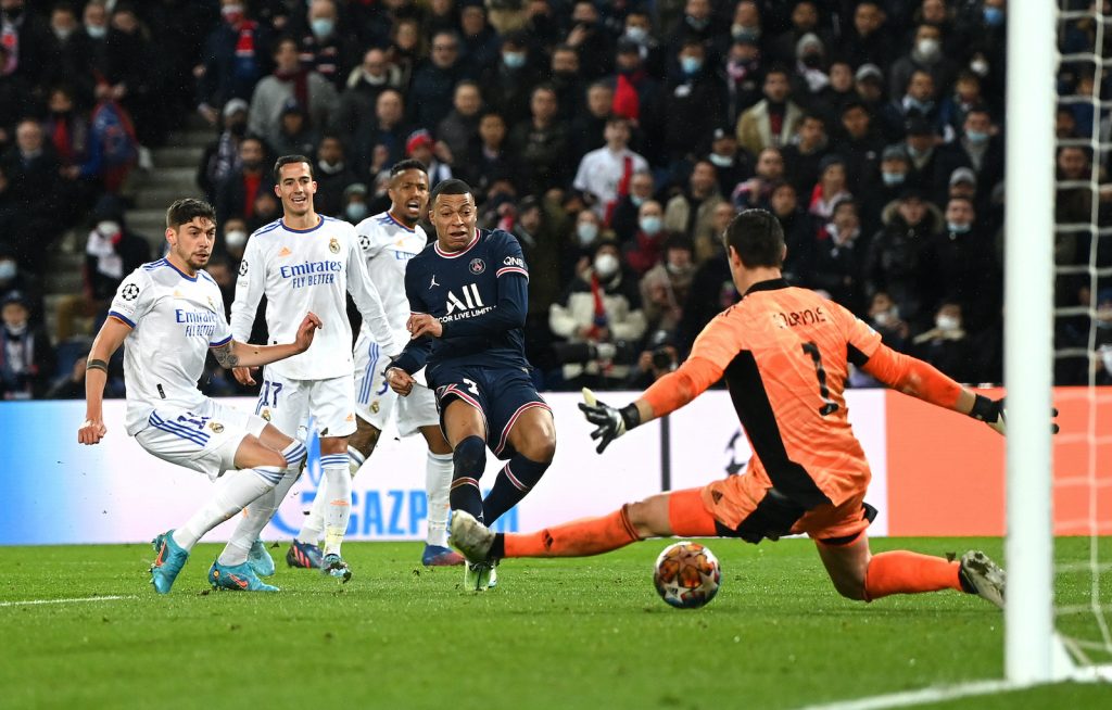 PSG Real Madrid Champions League 2021-2022 gol Kylian Mbappé