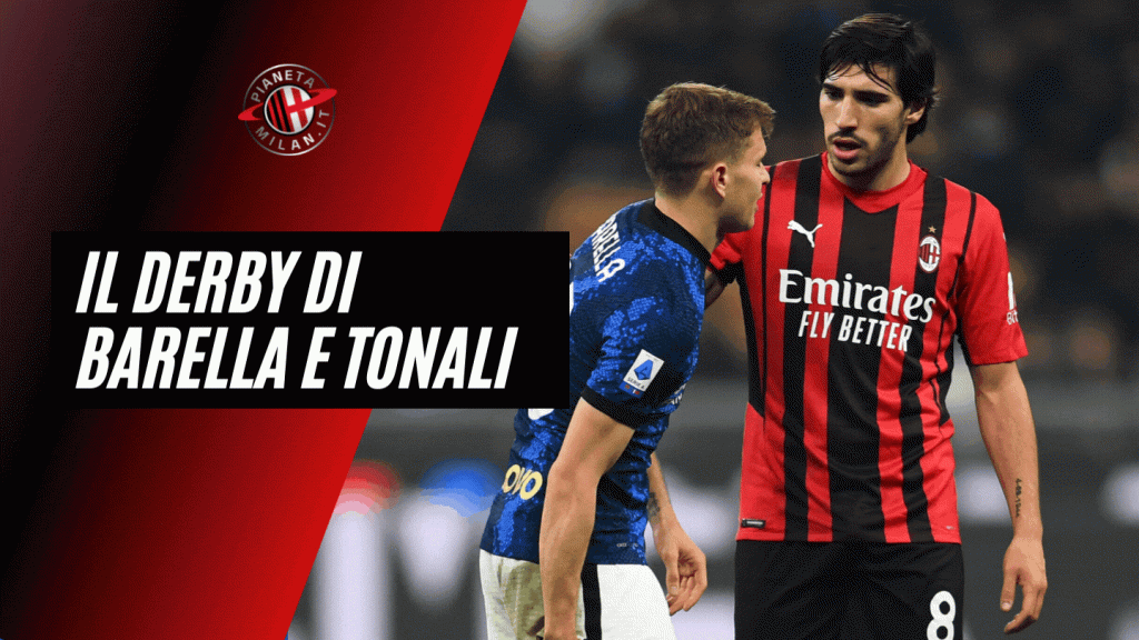 Sandro Tonali e Nicolò Barella, centrocampisti di Inter e Milan (getty images)