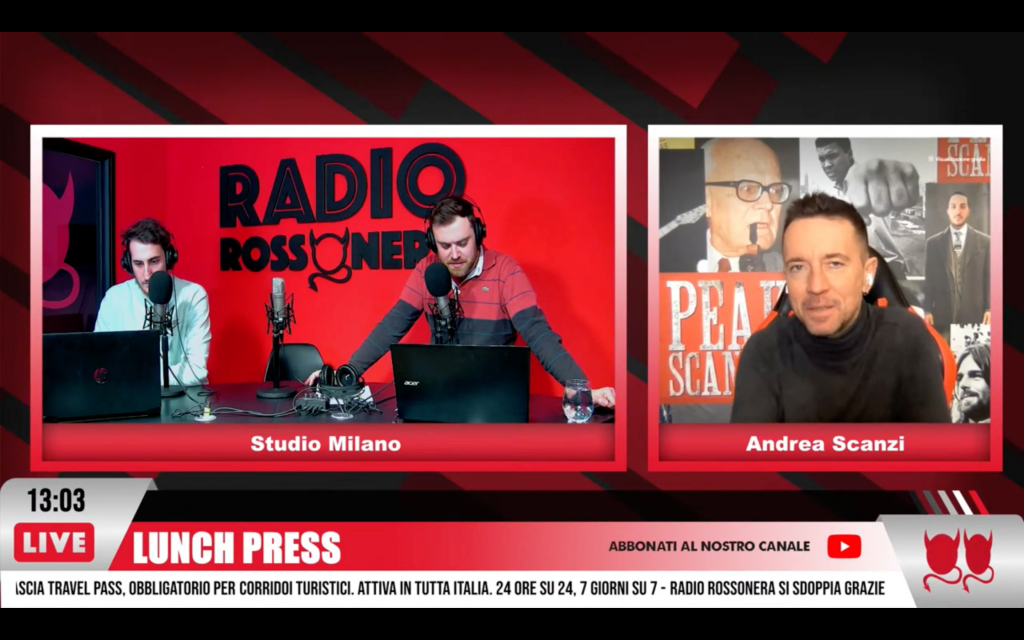 Andrea Scanzi su Radio Rossonera