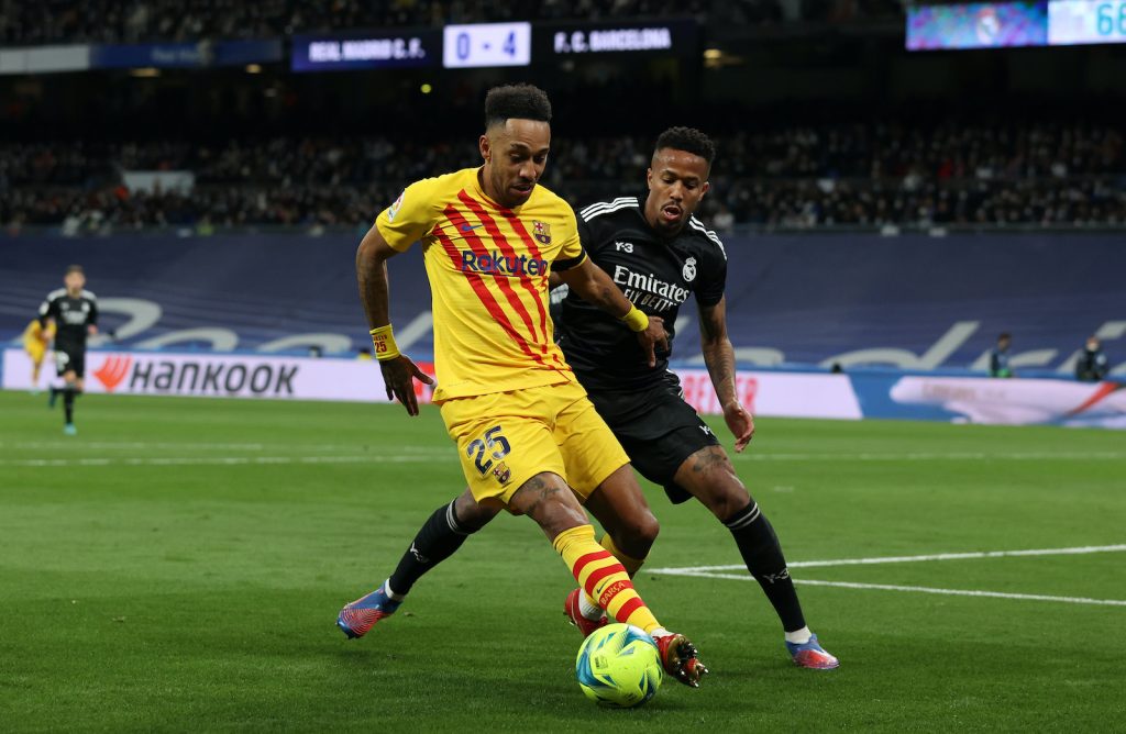 Pierre Emerick-Aubameyang Real Madrid-Barcellona 0-4 Clásico 2021-2022