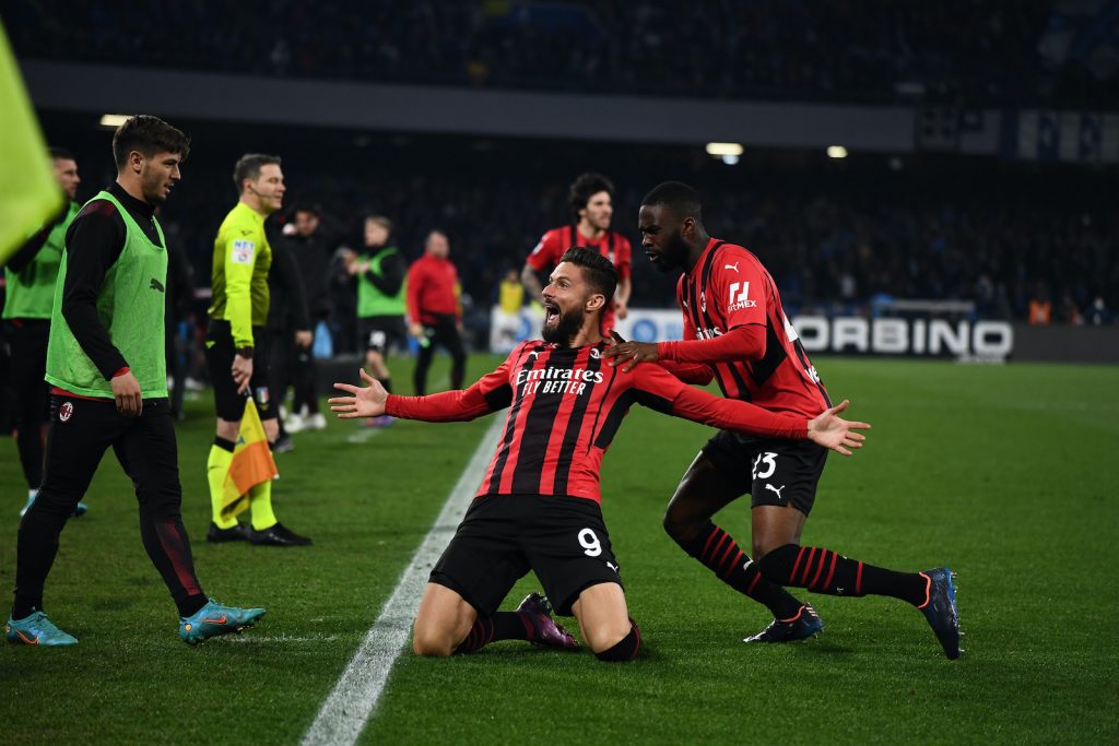 Olivier Giroud AC Milan Napoli-Milan 0-1 Serie A 2021-2022
