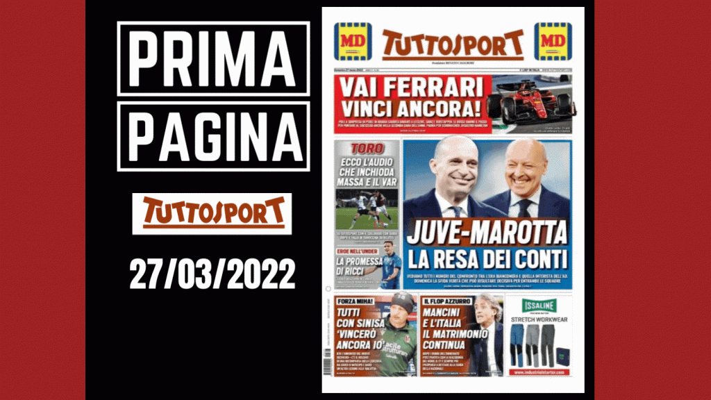 Prima pagina Tuttosport: "Juve-Marotta, la resa dei conti" | News