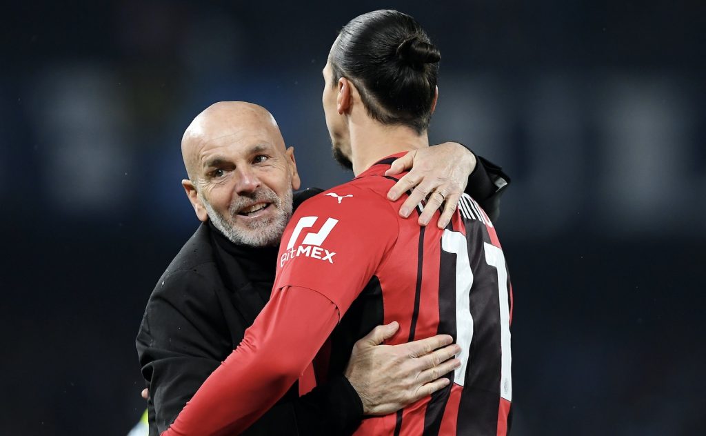 Pioli Ibrahimovic AC Milan Napoli-Milan 0-1 Serie A 2021-2022