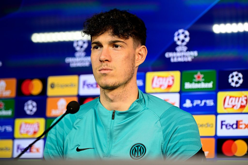 Alessandro Bastoni Inter conferenza stampa Champions League 2021-2022