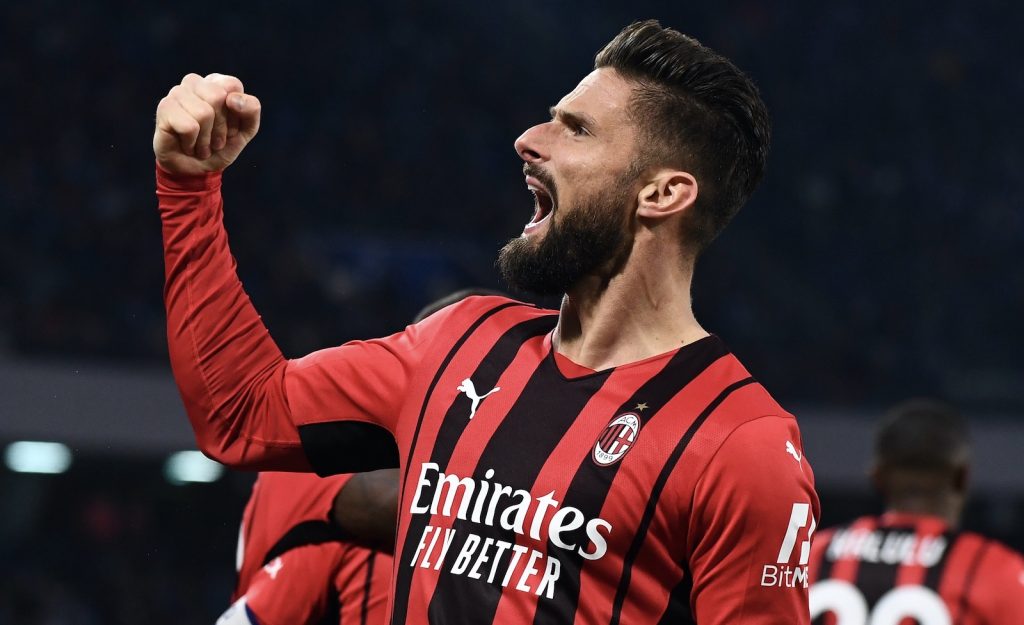 Olivier Giroud AC Milan Napoli-Milan 0-1 Serie A 2021-2022