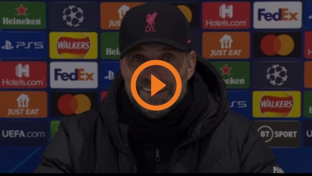 Jurgen Klopp, allenatore del Liverpool (screen gazzetta.it)