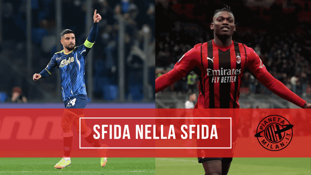 Lorenzo Insigne e Rafael Leao, calciatori di Napoli e Milan (getty images)