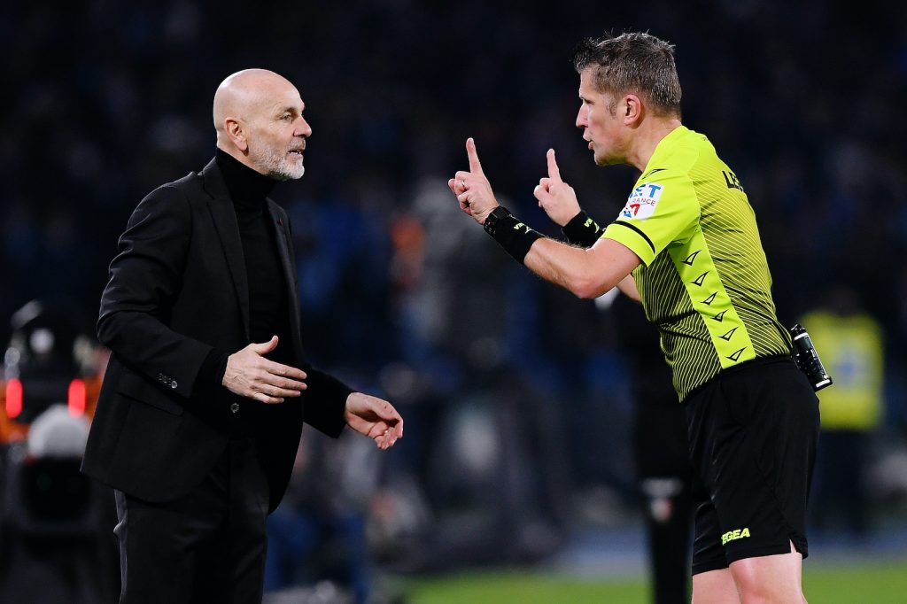 Pioli Orsato Napoli-Milan 0-1 Serie A 2021-2022