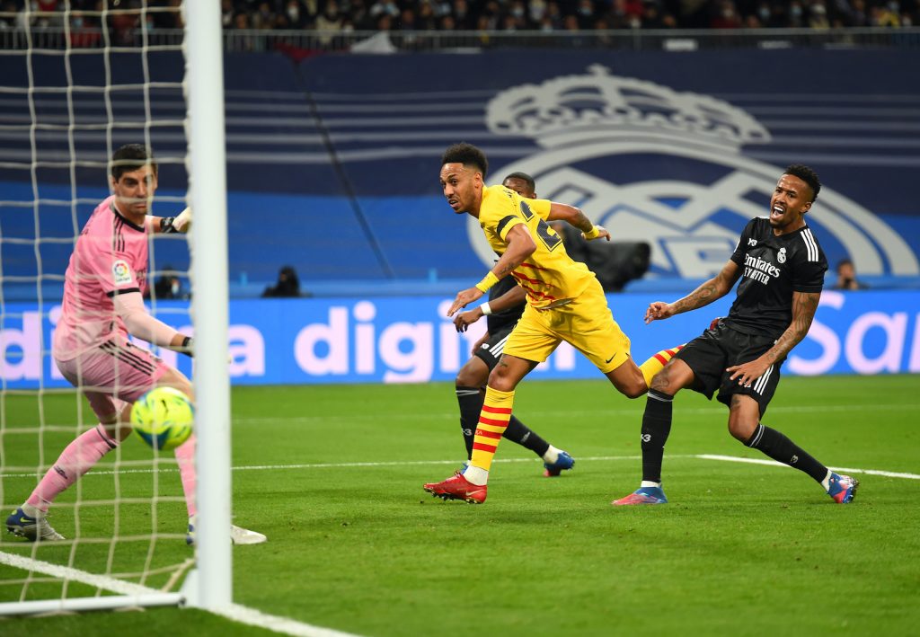 Pierre Emerick-Aubameyang Real Madrid-Barcellona 0-4 Clásico 2021-2022