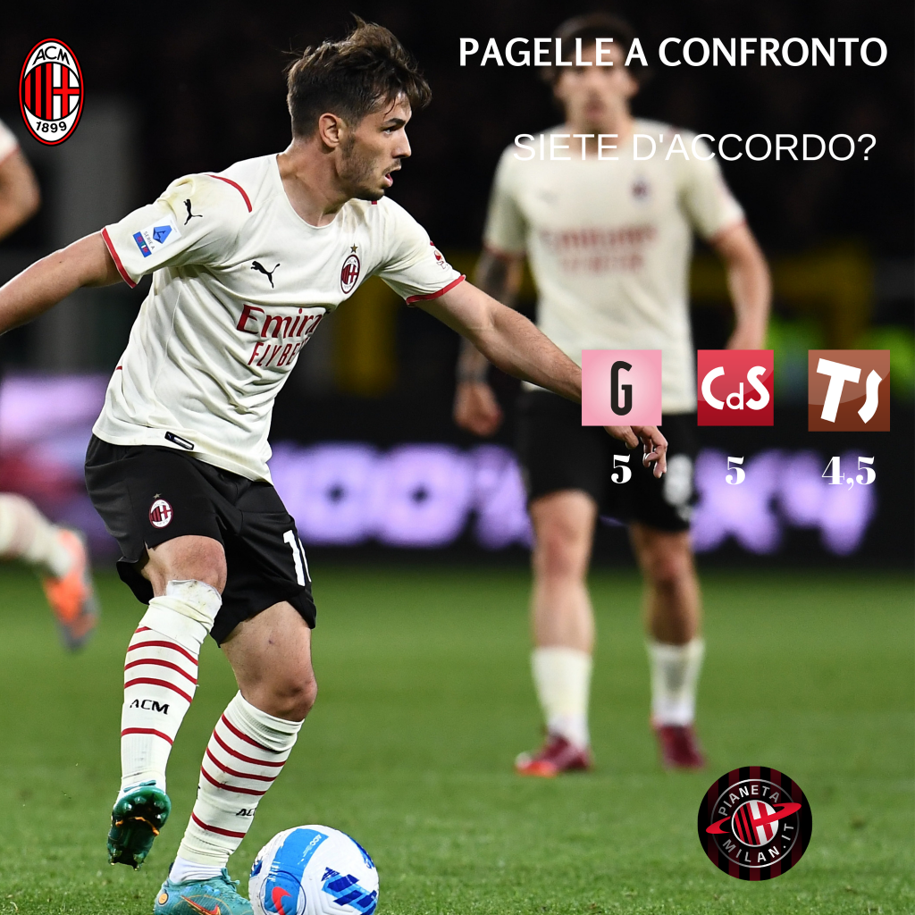 Le pagelle a confronto di Brahim Díaz in Torino-Milan 0-0 (Serie A 2021-2022)