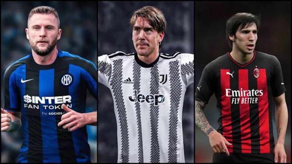 Inter Juventus Milan maglia 2022-2023