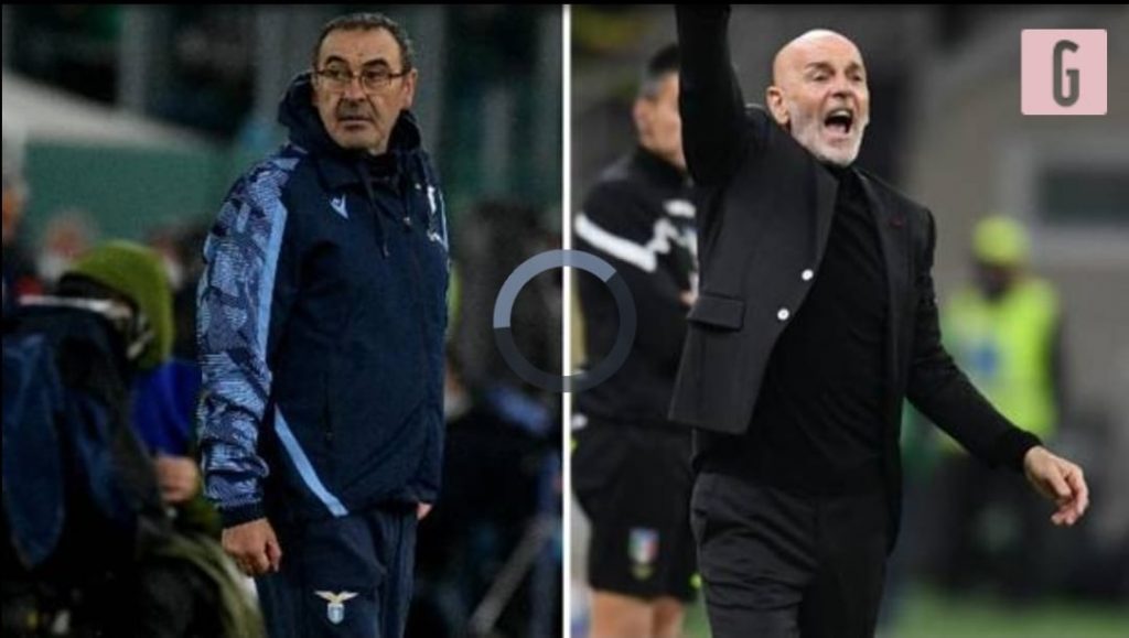 Lazio-Milan, Sarri contro Pioli: due filosofie a confronto | VIDEO (screen gazzetta.it)