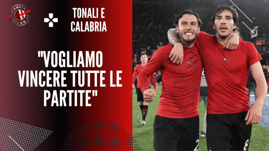 Sandro Tonali e Davide Calabria, calciatori del Milan (getty images)