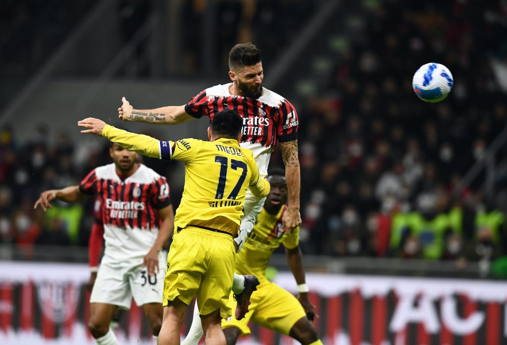 Olivier Giroud AC Milan Milan-Bologna 0-0 Serie A 2021-2022