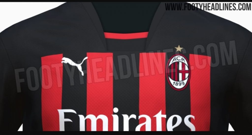 Prima maglia Milan stagione 2022-2023 (screen footy headlines)