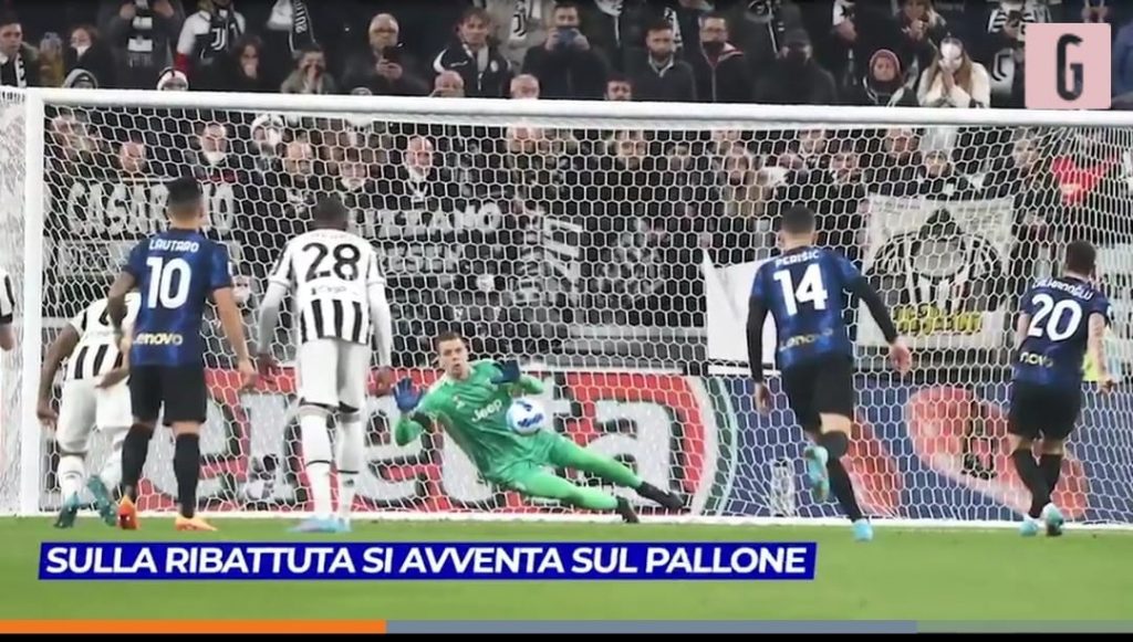 Juventus-Inter 0-1, le sequenze delle polemiche del rigore | VIDEO (screen gazzetta.it)