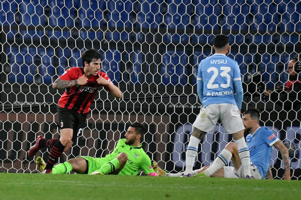 Sandro Tonali AC Milan Lazio-Milan 1-2 Serie A 2021-2022
