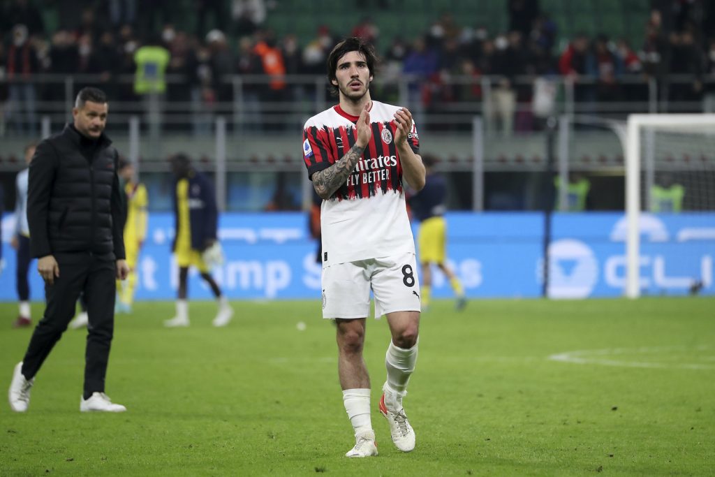 Sandro Tonali AC Milan Milan-Bologna 0-0 Serie A 2021-2022